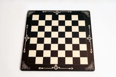 Burma Teak & Black Marble European Chess Set by Hina Heritage Handicrafts