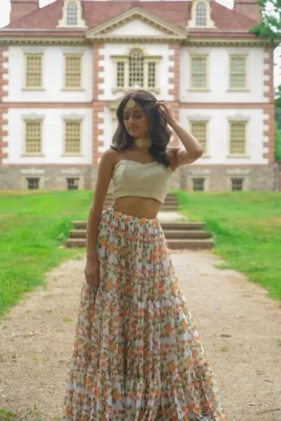 Chaniya Choli Semi Stitched Dress by Sterling Enterprises