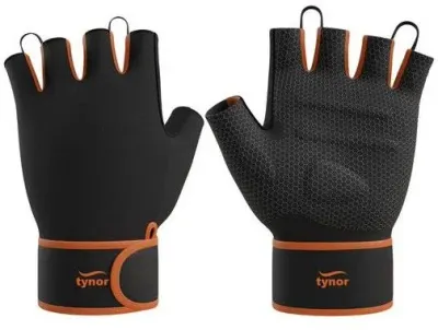 Half Finger Mesh Leather Gym Gloves by Molson Sports