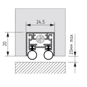 Automatic drop down seal AF 24.5x20