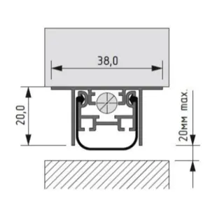 Automatic drop down seal TFP 38x20
