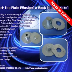 T-Yokes and Bottom plates for Speaker Drivers made in Taiwan - Image 2