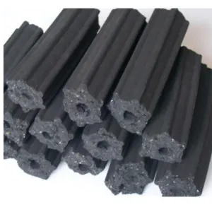 hexagonal charcoal briquettes