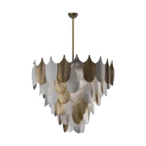 Glass multi light Chandelier