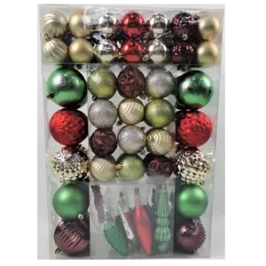 102 CT Shatterproof Christmas Ornament Set