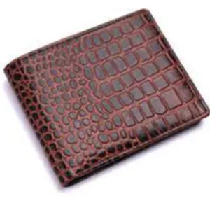 Crocodile print leather wallet.