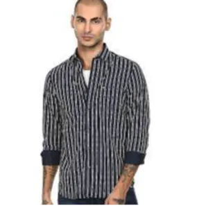 Men's Long sleeve woven Stripe shirts