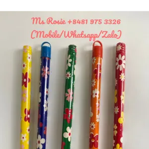 High Quality Flower PVC Coated Broom Handle - Image 2