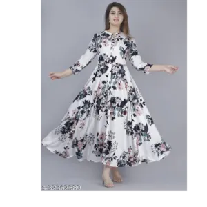 Fabric rayon anarkali gown - Image 2