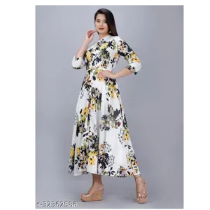 Fabric rayon anarkali gown - Image 6