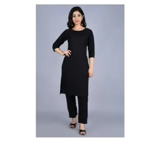 Fabric rayon state aline kurta with pant