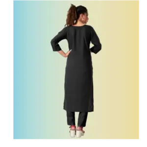 Fabric rayon state aline kurta with pant