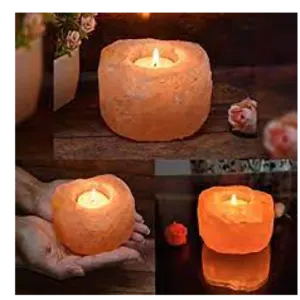 Salt Crafted Lamps & candle holders