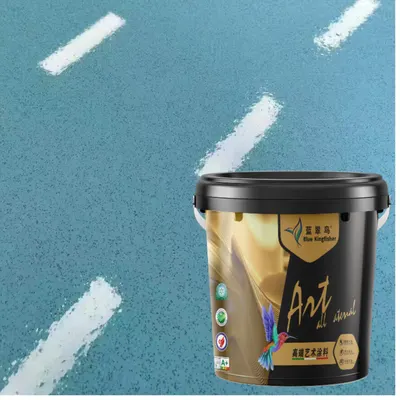 Blue Kingfisher epoxy floor paint comes in barrels and is liquid for easy application. Multiple colors are available to refresh the floor. - Image 2