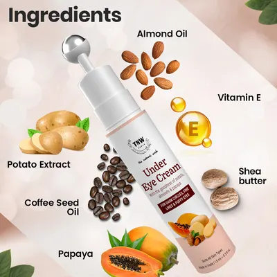 TNW-The Natural Wash Sun Under Eye Cream with Metallic Roll On | Reduces Dark Circles & Puffiness - Image 2