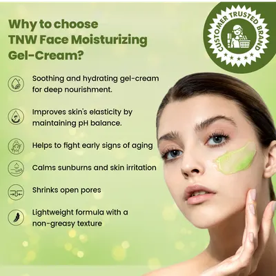 TNW – The Natural Wash Face Moisturizing Gel-Cream for Deep Nourishment | Non-Sticky & Non-Greasy Formula Suitable for All Skin Types . - Image 3