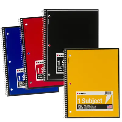 Kaisa Wide Ruled Notebook - 70 Sheets - Assorted Colors - Image 2