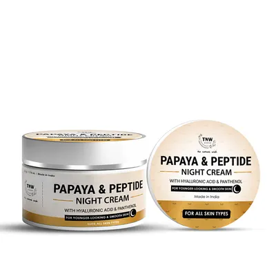 TNW – The Natural Wash Papaya & Peptide Night Cream for Healthy Skin | Repairs Skin Overnight | With Hyaluronic Acid & Panthenol