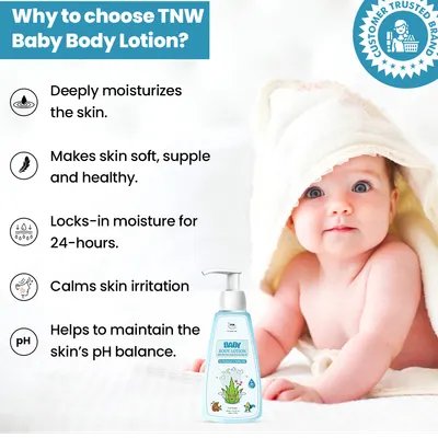 TNW – The Natural Wash Moisturizing Baby Body Lotion with Natural Ingredients | For Soft and Supple Skin | Suitable for 0-10 years - Image 3