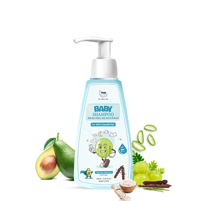 TNW – The Natural Wash Nourishing Baby Shampoo for Soft Hair | Baby Shampoo with Natural Ingredients | Baby Shampoo with No Tear Formula - Image 2