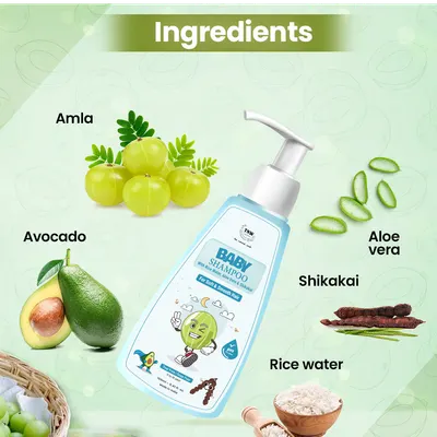 TNW – The Natural Wash Nourishing Baby Shampoo for Soft Hair | Baby Shampoo with Natural Ingredients | Baby Shampoo with No Tear Formula - Image 3