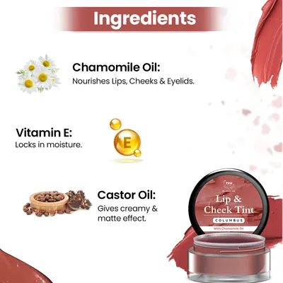 TNW – The Natural Wash Columbus Lip & Cheek Tint | With Chamomile Oil & Castor Oil | For lips, cheeks, & eyelids | For a natural makeup look - Image 4
