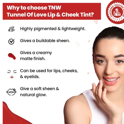 TNW- The Natural Wash Tunnel of Love | With Rosehip Oil & Castor oil | For lips, cheeks, & eyelids | For a natural makeup look - Image 3