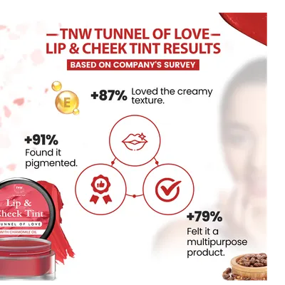 TNW- The Natural Wash Tunnel of Love | With Rosehip Oil & Castor oil | For lips, cheeks, & eyelids | For a natural makeup look - Image 4