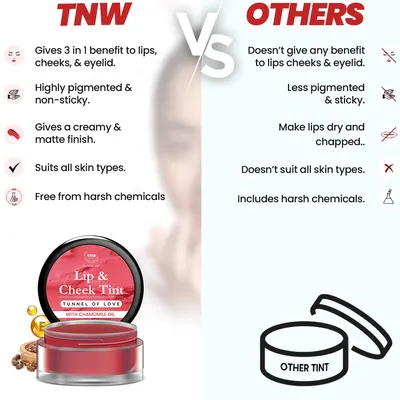 TNW- The Natural Wash Tunnel of Love | With Rosehip Oil & Castor oil | For lips, cheeks, & eyelids | For a natural makeup look - Image 5