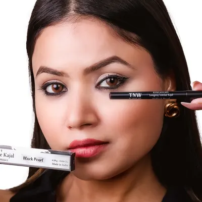 TNW -The Natural Wash Eyecatchy Longstay Intense Kajal with Sunflower Seed Oil | Smudgeproof | Pigmented | Long Lasting | Waterproof | Kajal for women - Image 3