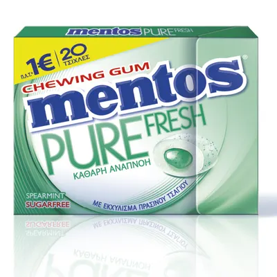 Lemon 90pc 99g Peppermint Mentos Pure Fresh Gum - Image 2