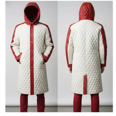 Genuine Leather Long Coat / Leather Trench Coat - Image 10