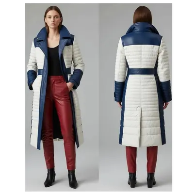 Genuine Leather Long Coat / Leather Trench Coat - Image 12