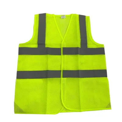 MangX Safety Jacket 150 GSM Green Net Fabric (Pack of 10)