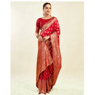 Red Banarasi Silk Saree