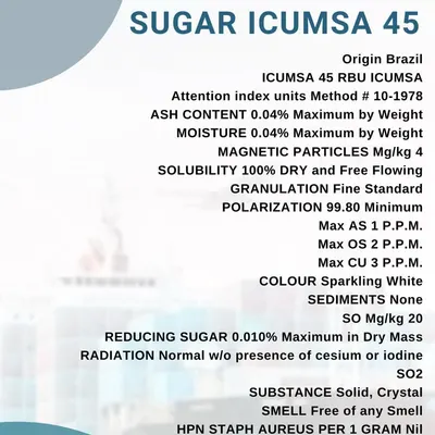 Icumsa 45, white, Sugar