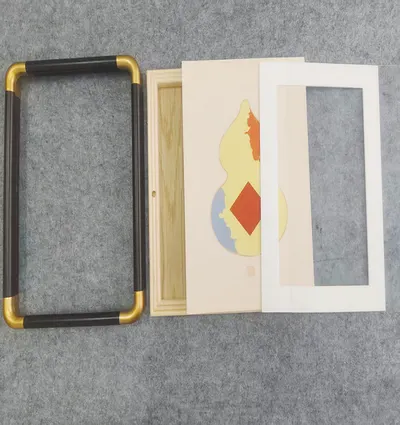 A4 (29.7*21cm) Xuan Paper Hard Paper Protection Artwork  Business Certificate Wood Frame - Image 6