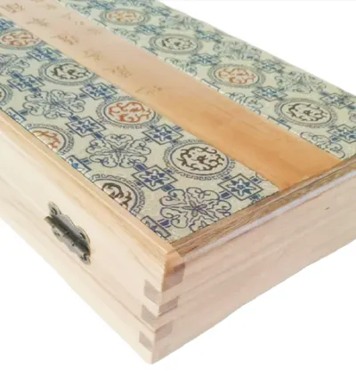 Xuan Paper Hand -Scroll for Painting Calligraphy Artwork Camphor Wood Package Box with Song Brocade Face - Image 4