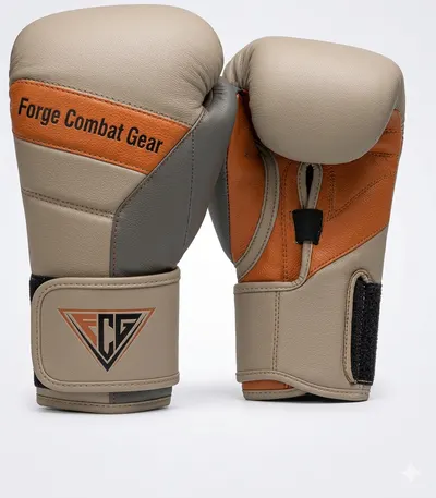Boxing gloves With custom logo and design by Forge Combat Gear