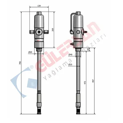Air Operated Grease Pump Drum Type 16 Kg – 2116 - Image 3