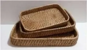 Rectangular Cane Tray (Rounded Corners) -  Set o
