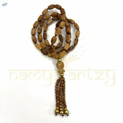 Radha Imprints Tulsi  with Carnelian Necklace by Namya Artzy Private Limited