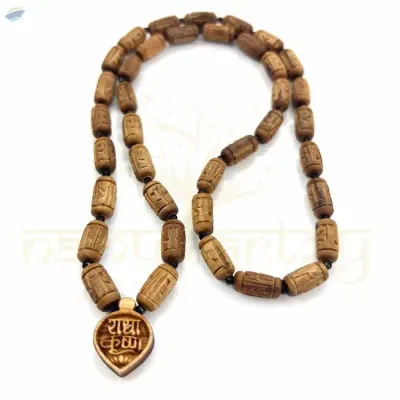 Radha Imprints 54 Tube Shape Tulsi  Mala by Namya Artzy Private Limited