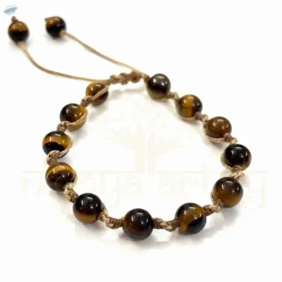 Handmade 8mm Tiger Eye Gemstone  Bracelet by Namya Artzy Private Limited