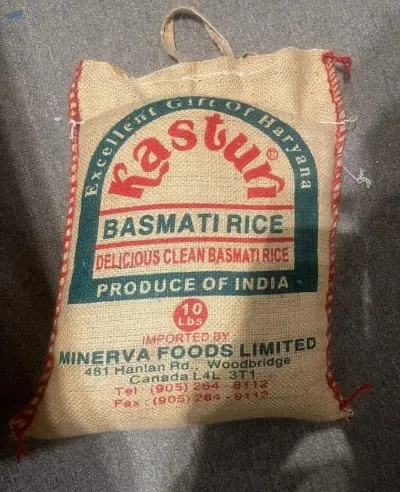 Premium quality basmati rice in 10lbs bags