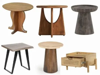 Modern Bedside Wood Table by Reldor Lifestyles