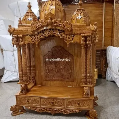 Handcrafted Wooden Temple by Reldor Lifestyles