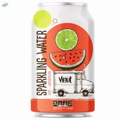 VINUT Canned Sparkling Water Lime by NAM VIET FOODS & BEVERAGE JSC