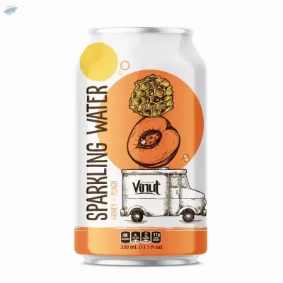 Canned Sparkling Water Honey And Peach by NAM VIET FOODS & BEVERAGE JSC