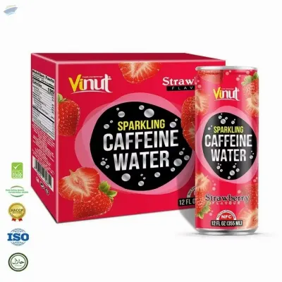 Sparkling Water Caffeine & Strawberry Flavor by NAM VIET FOODS & BEVERAGE JSC